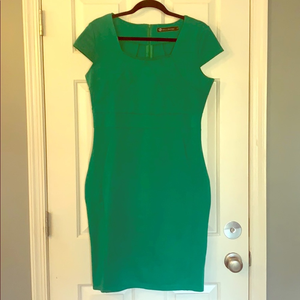 Green business casual dress